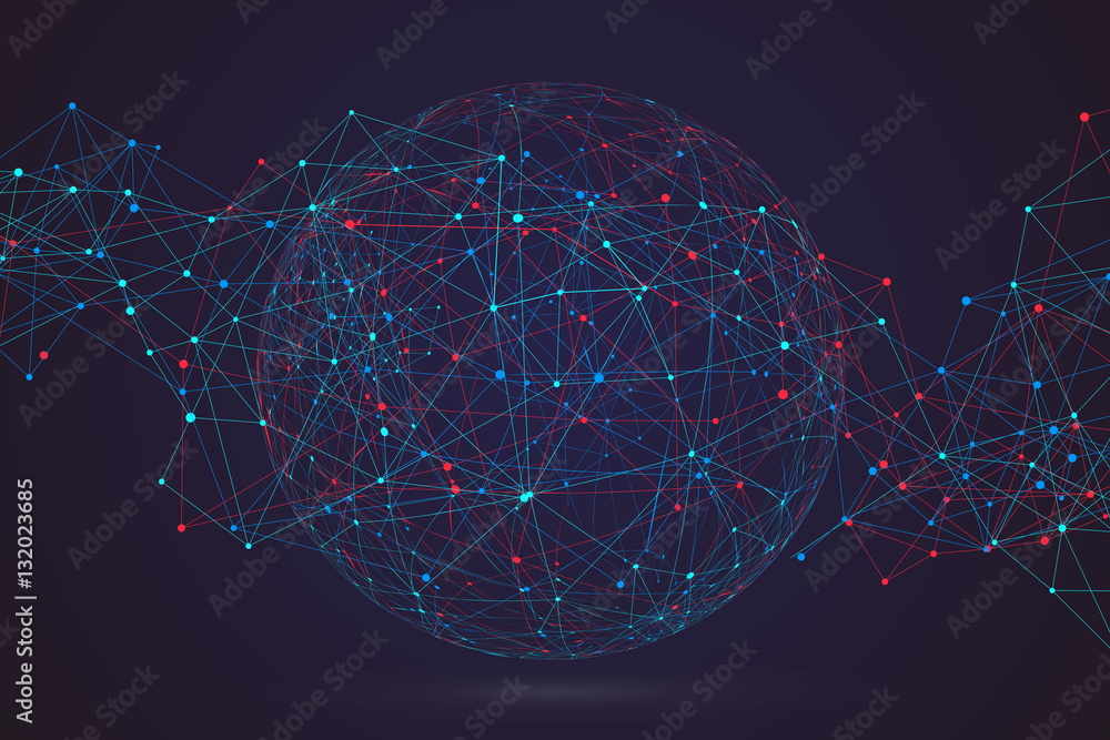 Poster internet connection, abstract sense of science and technology graphic design.