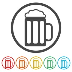 Glass of beer icon,Vector beer icon