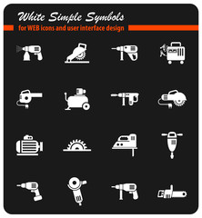 machine tools icon set