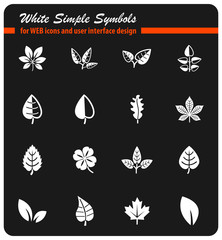 leaves icon set