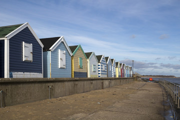 Fototapeta na wymiar Beach Huts at Southwold, Suffolk, England