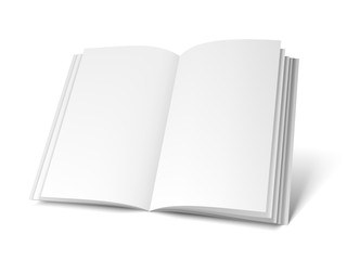 Opened White Book Template