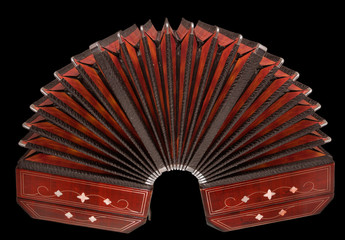 bandoneon, argentine tango instrument, isolated with path