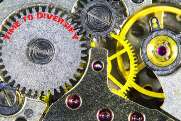 clockwork old mechanical  high resolution with words Time to Div