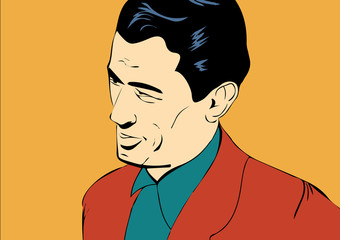 businessman comic book illustration