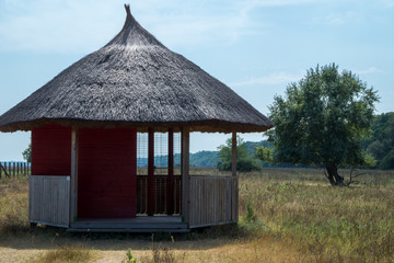 Thatched roof pavilion