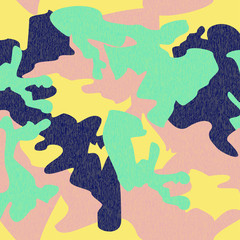 Camouflage pattern background seamless clothing print, repeatable