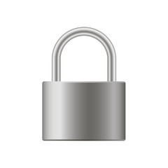 Fototapeta premium Realistic closed padlock. Steel lock for protection privacy illustration