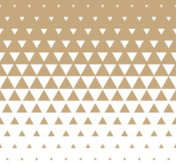 Abstract geometric golden graphic design print triangle halftone pattern