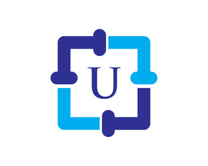 U Letter Plumbing Service Logo