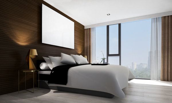 The interior design of  minimal bedroom