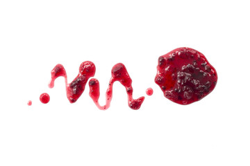 Berry jam blot isolated on white