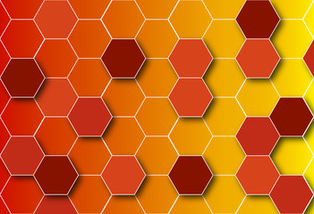 orange abstract background honeycomb