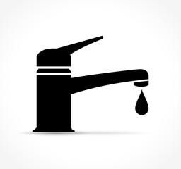 faucet icon on white background
