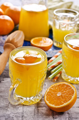Orange drink in a glass