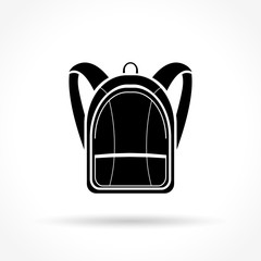 backpack icon on white background