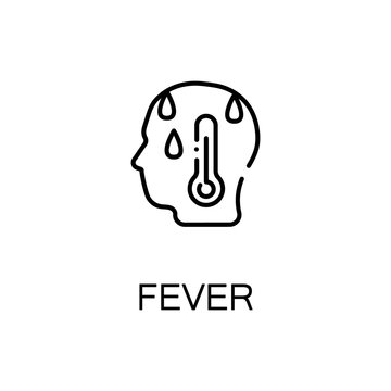 Fever flat icon or logo for web design