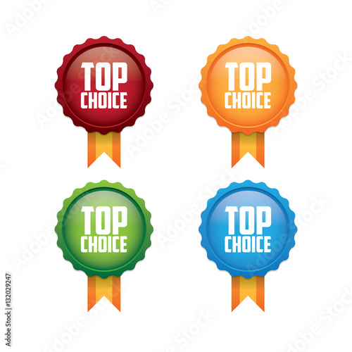 "Colorful Top Choice Labels" Stock image and royalty-free vector files ...