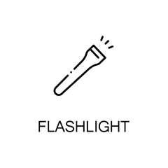 Flashlight flat icon or logo for web design