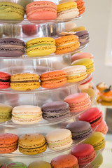 Cake macaron, macaroon or colorful almond cookies