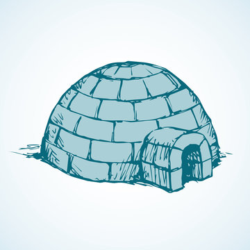 Igloo. Vector Drawing