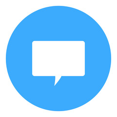 Fototapeta premium Text message icon - Rounded glyph style - Dark blue, light blue and white