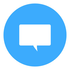 Text message icon - Rounded glyph style - Dark blue, light blue and white