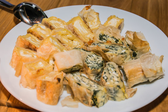 Pies - with cheese and spinach and just cheese