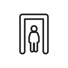 metal gate detector icon illustration