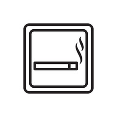 Obraz premium smoking area icon illustration