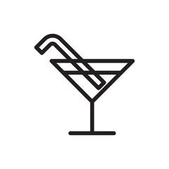 Cocktail icon illustration