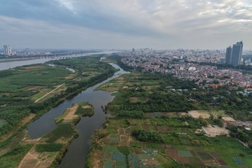 Hanoi City Vietnam Aerial Drone Photo