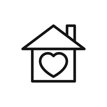 home with heart icon illustration