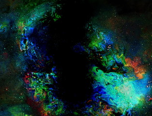 Obraz na płótnie Canvas Cosmic space and stars, color cosmic abstract background.