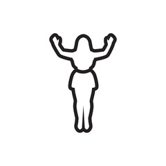 dancing woman icon illustration