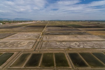 Kampot Cambodia Salt Field Aerial Drone Photo