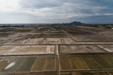 Kampot Cambodia Salt Field Aerial Drone Photo