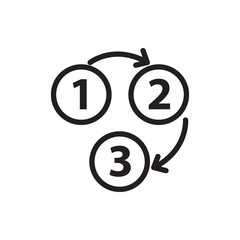 1 2 3  icon illustration