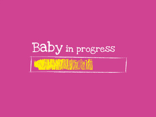 Baby in progress with download bar - obrazy, fototapety, plakaty