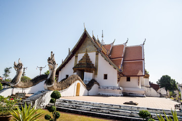 Nan, North of Thailand - 09 Dec, 2016: Phu Min Temple, White church