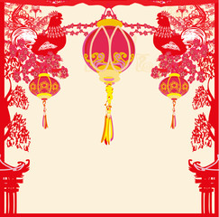 year of rooster design for Chinese New Year celebration