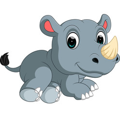 cute rhino Cartoon

