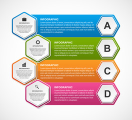 Infographics template for business presentations or information banner.