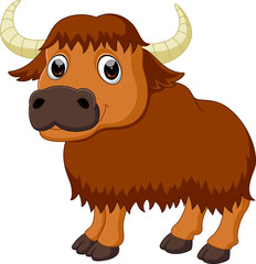 Cute bison cartoon

