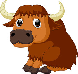 Cute bison cartoon

