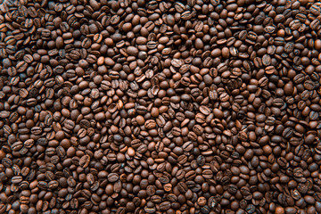 Fototapeta premium roasted coffee beans, can be used as a background