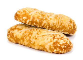 bun with cheese on a white background!