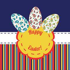 Happy Easter background for greeting card,