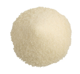Heap Of White Granulated Sugar Isolated