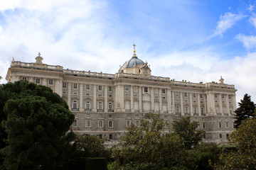 Fototapeta premium The Royal Palace of Madrid, the official residence of the Spanish Royal Family, used for state ceremonies
